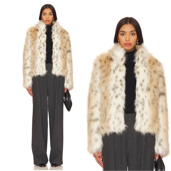 NWT Unreal Fur Wild Dream Jacket in Snow Leopard - Picture 1 of 14